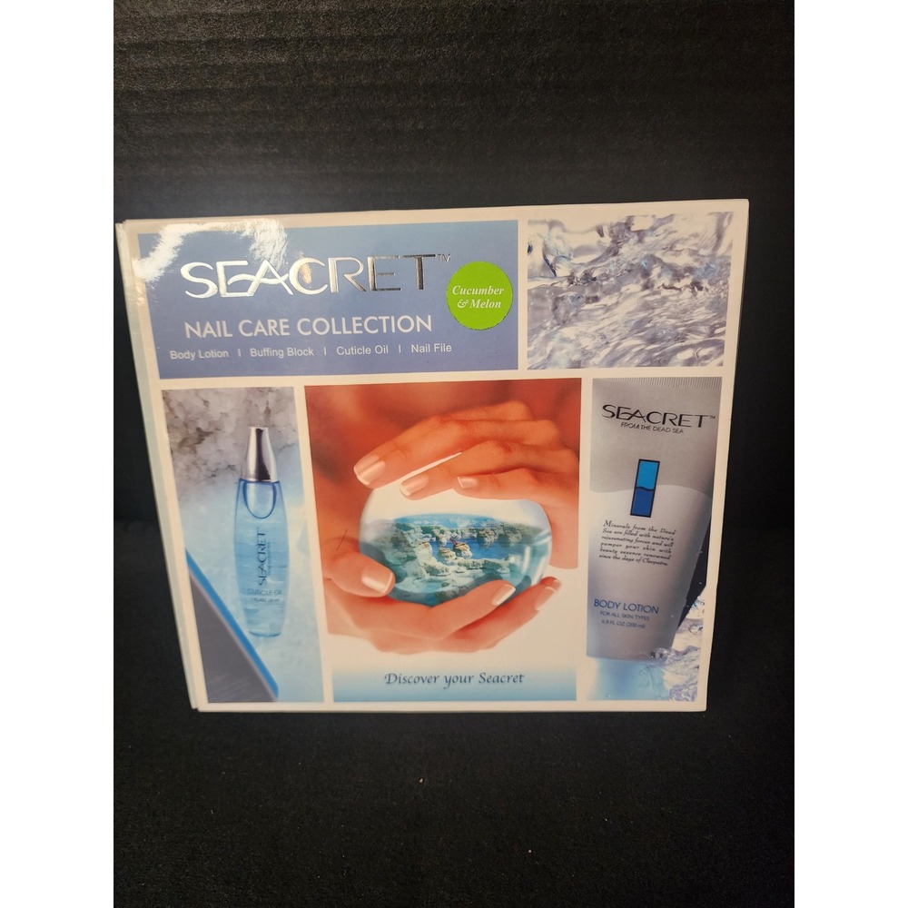 Seacret Nail Care Collection Cucumber & Melon Dead Sea Minerals 4 Piece Gift Set